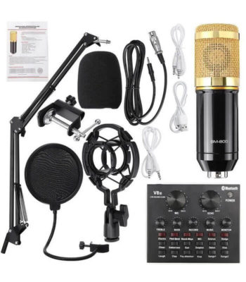 microphone de chant professionnel bm800 v8carte so 1