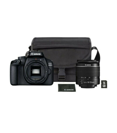 Canon EOS 4000D 18 MP Digital Camera + EF S 18 55mm III Lens Bag and SD Card Noir vendu au benin (1)