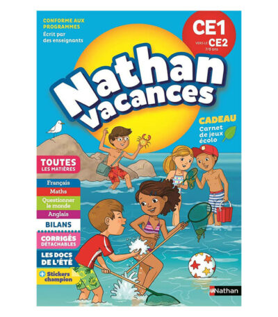 Cahier de Vacances 2023 du CE1 vers le CE2 vendu au benin (1)