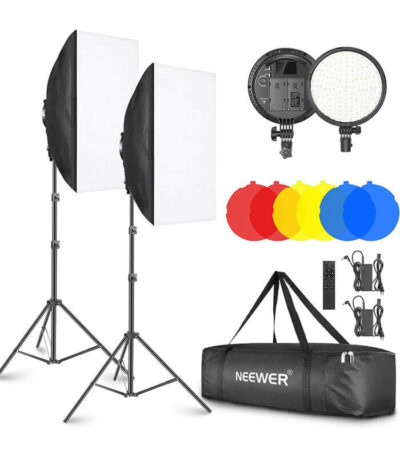 Kit d'Éclairage LED Softbox avec Filtre Couleur vendu au benin (1)